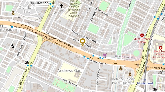 Map of the Defence Colony office location