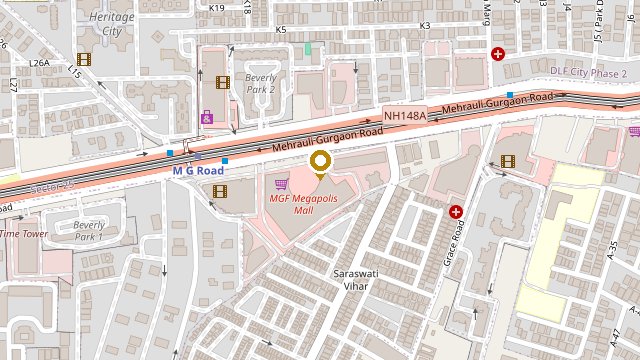 Map of the Gurugram office location