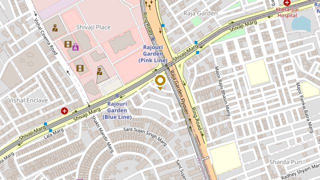 Map of the Rajouri Garden office location